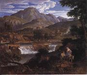 Joseph Anton Koch Waterfalls at Subliaco oil on canvas